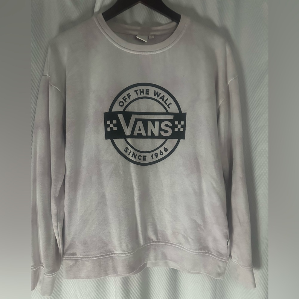 White Vans Crew Neck Long Sleeve